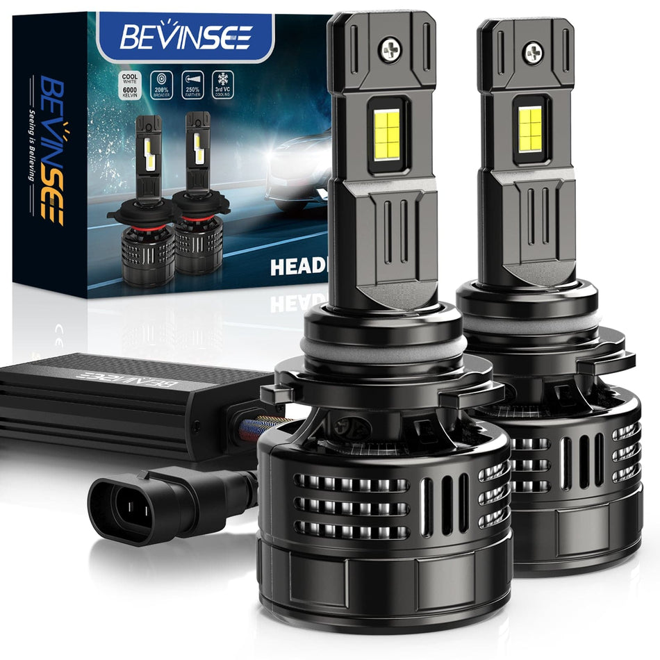 Bevinsee Pair 9006 HB4 LED Headlight Globes CSP Fog Light For VW For Jetta 11-14