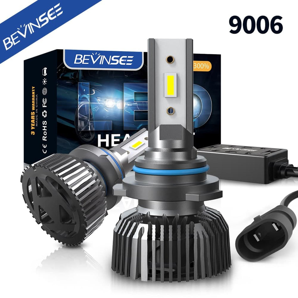 Bevinsee 9006 LED Bulbs 6000K Low Beam Fog Light for Lexus GS300 GS430 98-04