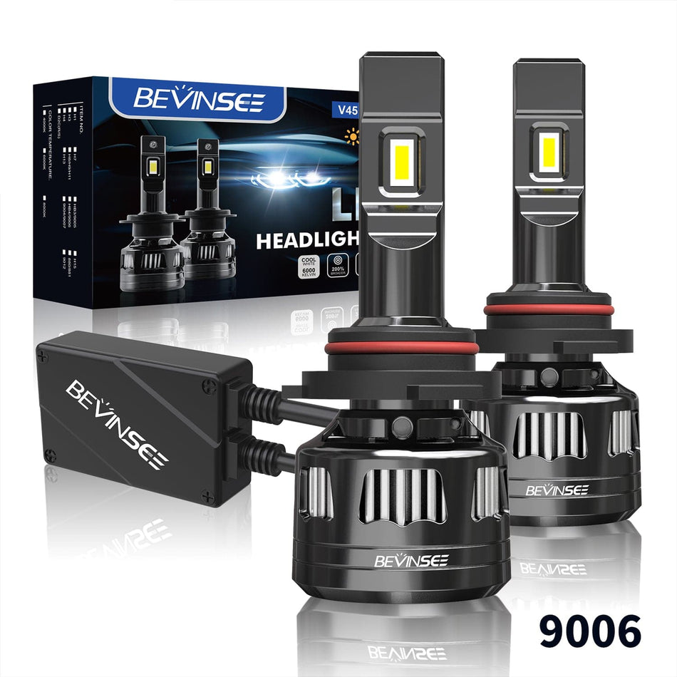 Bevinsee 2x 9006 HB4 White LED Headlight Bulbs Foglight 6000K For VW Golf 09-13