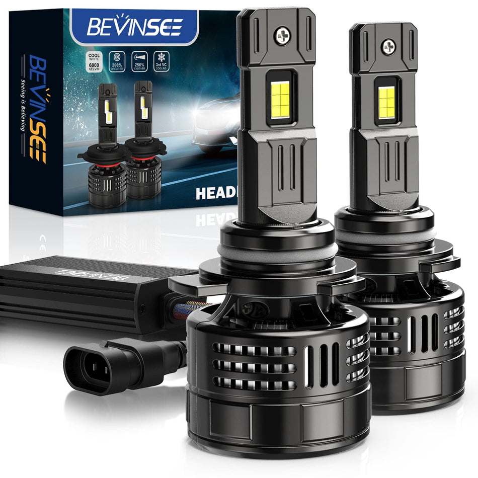 Bevinsee 9012 LED Headlight Globes Kit Low Beam Light 150W For Ford Falcon 2014