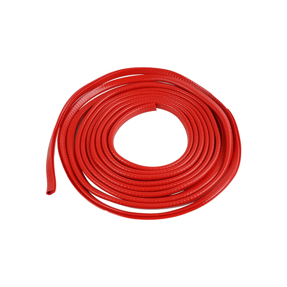 Universal Car Door Seal Strip Door Edge Guard Protector Red Rubber with Metal Clips