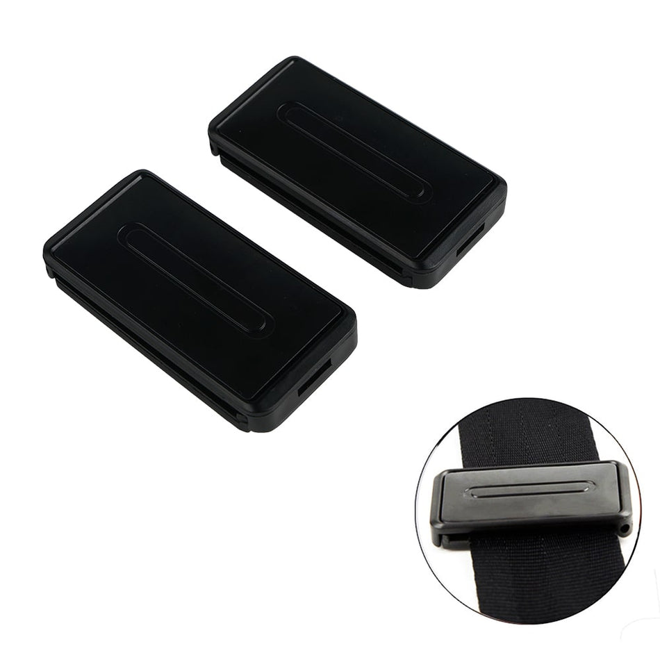 Car Seat Belt Tension Adjuster Buckle ABS Black Universal for 52mm Safety Belt