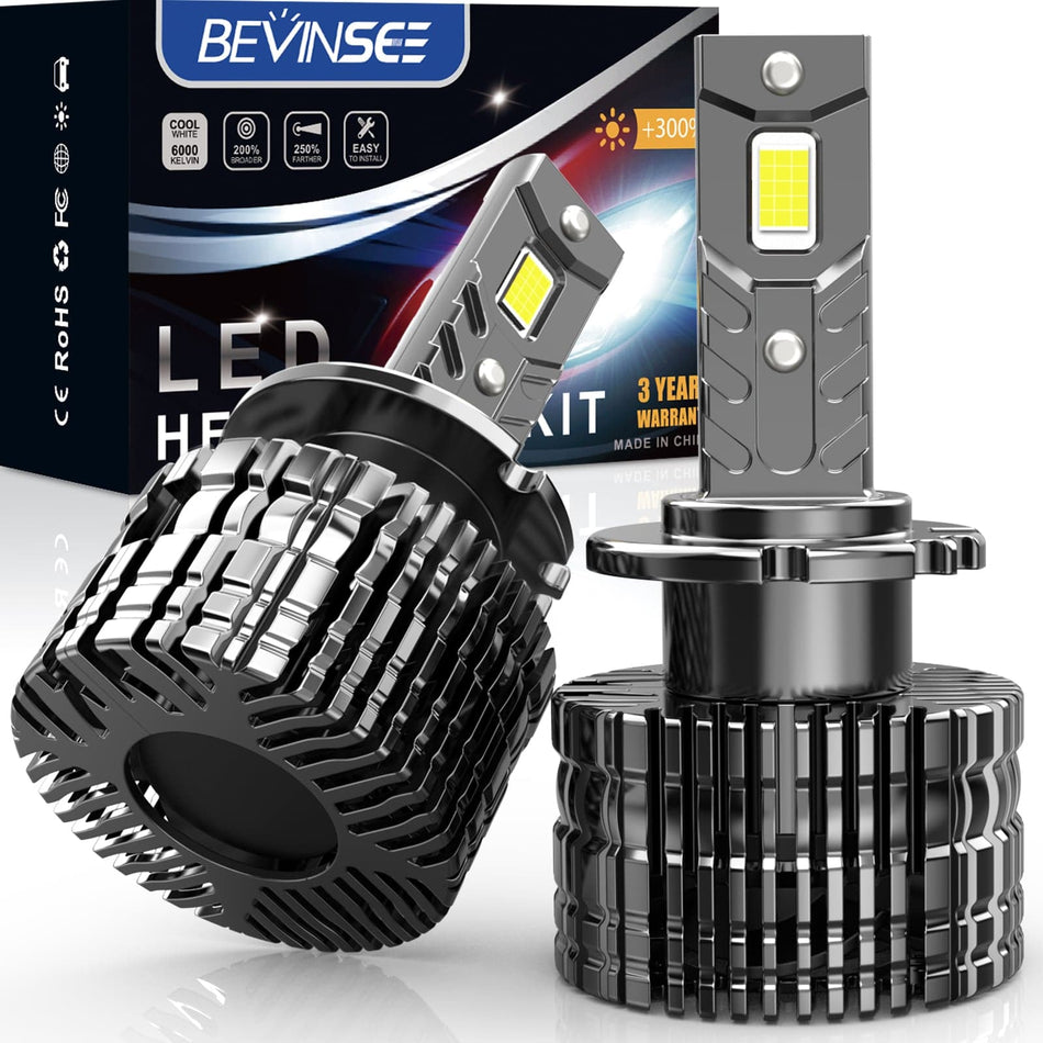 BEVINSEE D2S/D2R LED Headlight Bulbs For Acura ILX 2013-2015