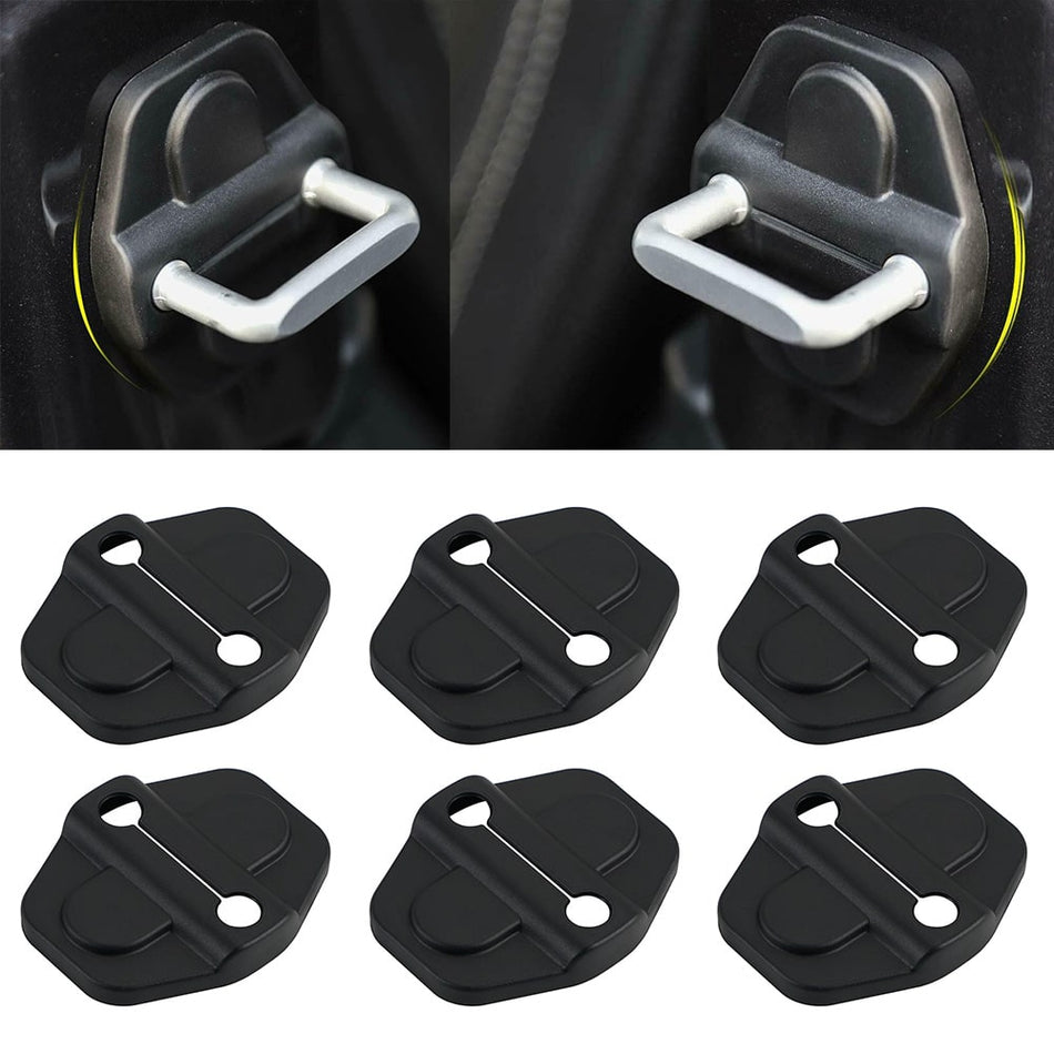 6PCS Door Lock Cover Buckle Decor Trim For Jeep Wrangler JL JT Accessories