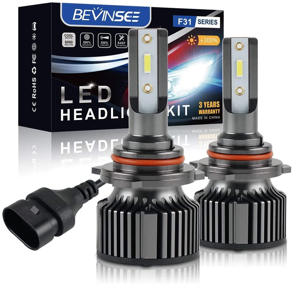 BEVINSEE F31B 9006/HB4 LED headlight bulbs Mini Size For Suzuki Bandit 1200 2001-2005