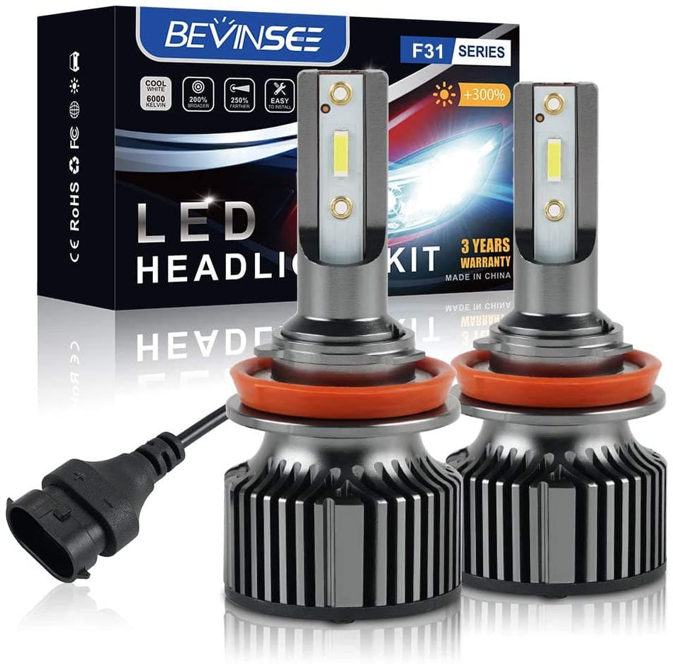 BEVINSEE F31B H11/H8/H9 LED Bulbs 6000LM For BMW Motorcycle