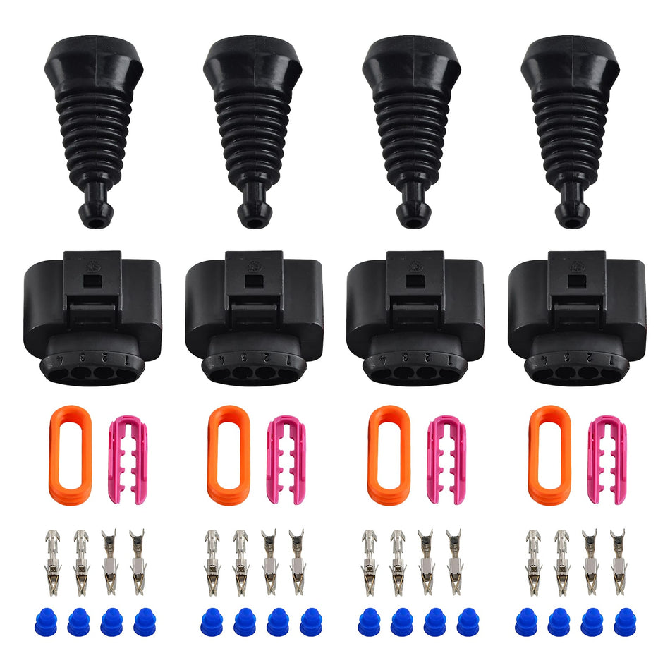 4PCS Ignition Coil Connector Kit For VW For Golf For Jetta For Passat For Polo