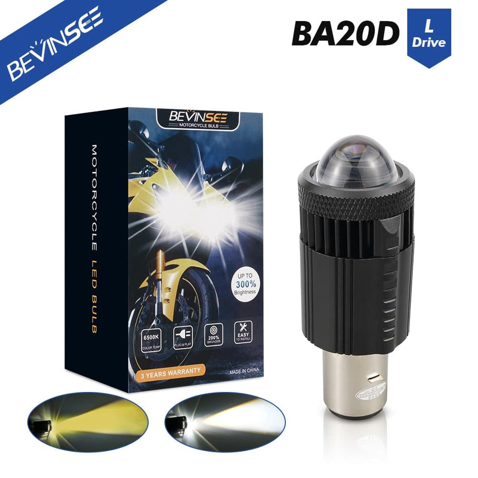 Bevinsee M10F BA20D LED Motorcycle Headlight Projector Lens For Husaberg