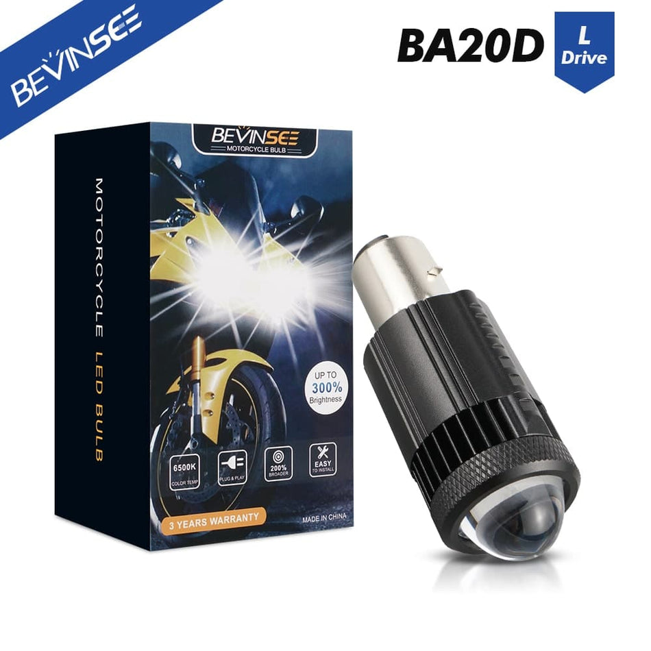 Bevinsee M10F BA20D LED Motorcycle Headlight Projector Lens For Husaberg