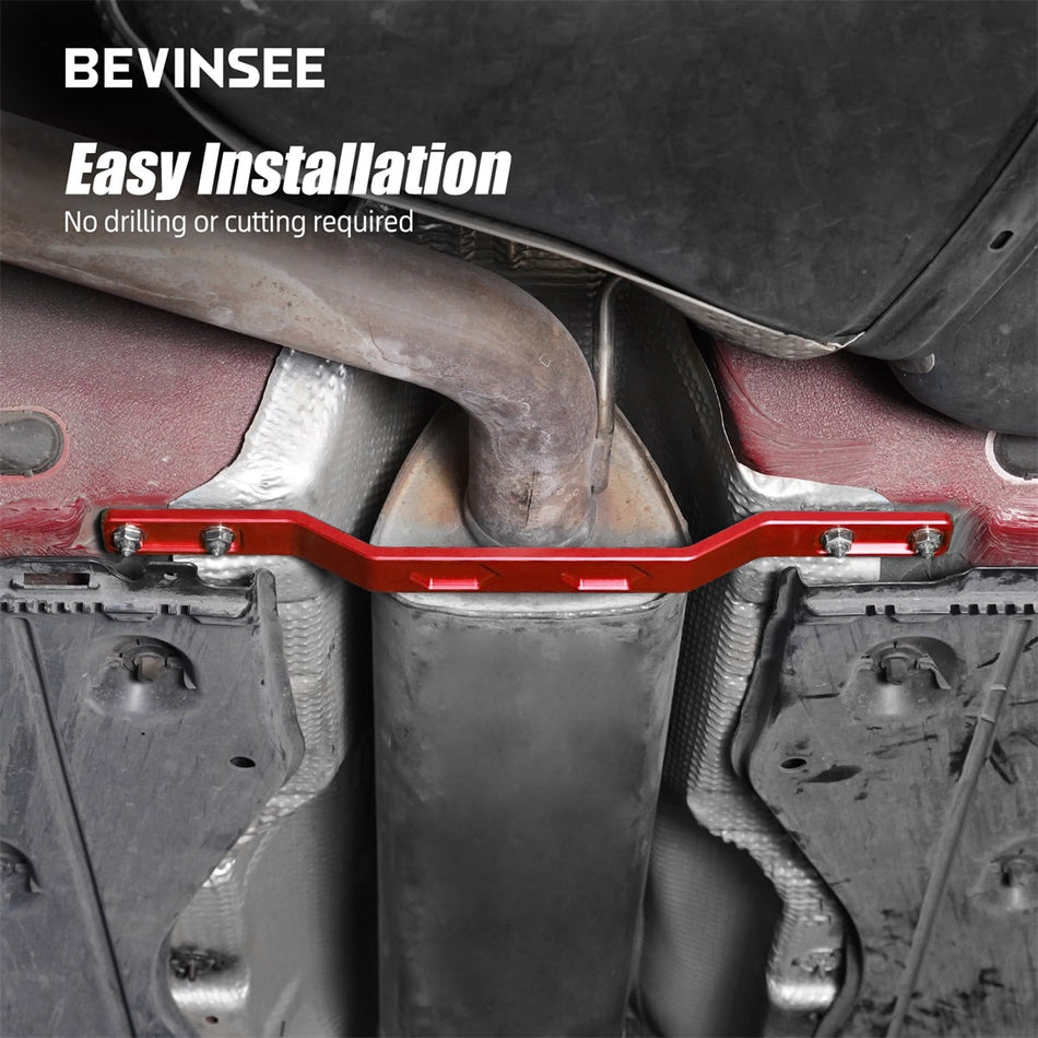 BEVINSEE Rear Tunnel Brace Fit For VW MQB Platform FWD & AWD Left Hand Drive