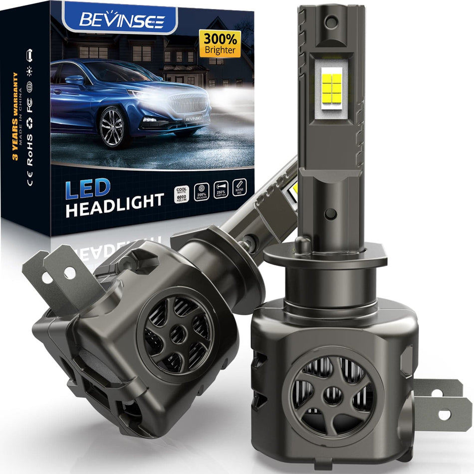H1 LED Headlight Bulbs 6000K White Error Free For Ford Focus 2012-2018 High Beam