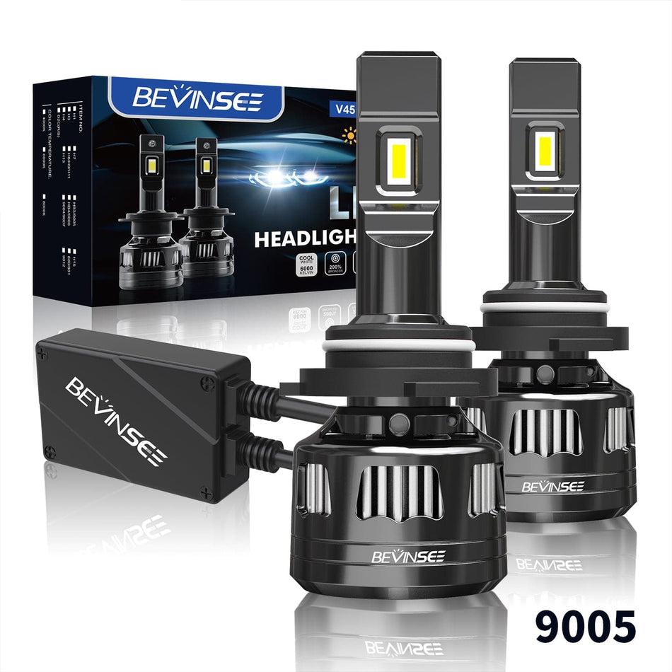 V45 9005 LED Headlight Bulbs 120W High Beam For Chevrolet Silverado 2500 3500