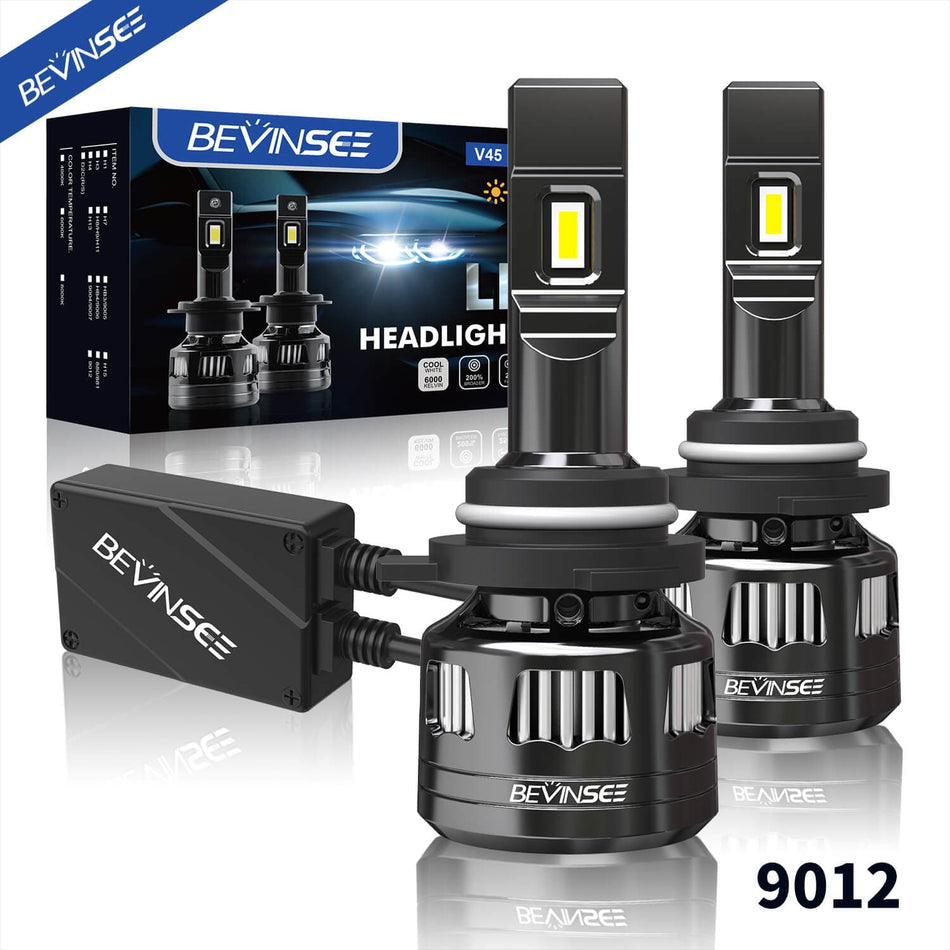 BEVINSEE V45 9012(HIR2) LED Headlight Bulbs For Buick Envision 2016-2018