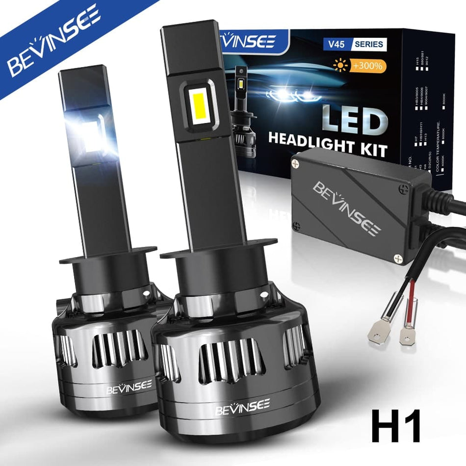 BEVINSEE V45 H1 LED Headlight Bulb 120W 22000 Lumens For Audi A1 Sportback 2011-2018