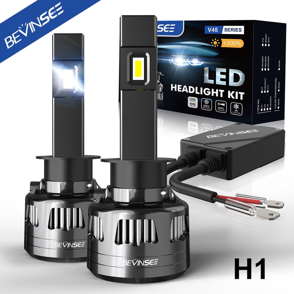 Bevinsee H1 Motorcycle LED Headlight Bulbs for Ducati ST2 ST4 6000K High Beam