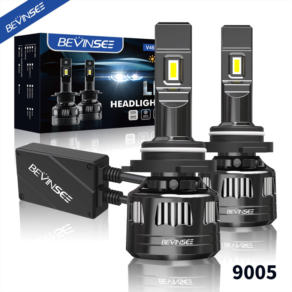 Bevinsee HB3 9005 LED Car Headlight Bulb 6000K 120W 22000LM White Light
