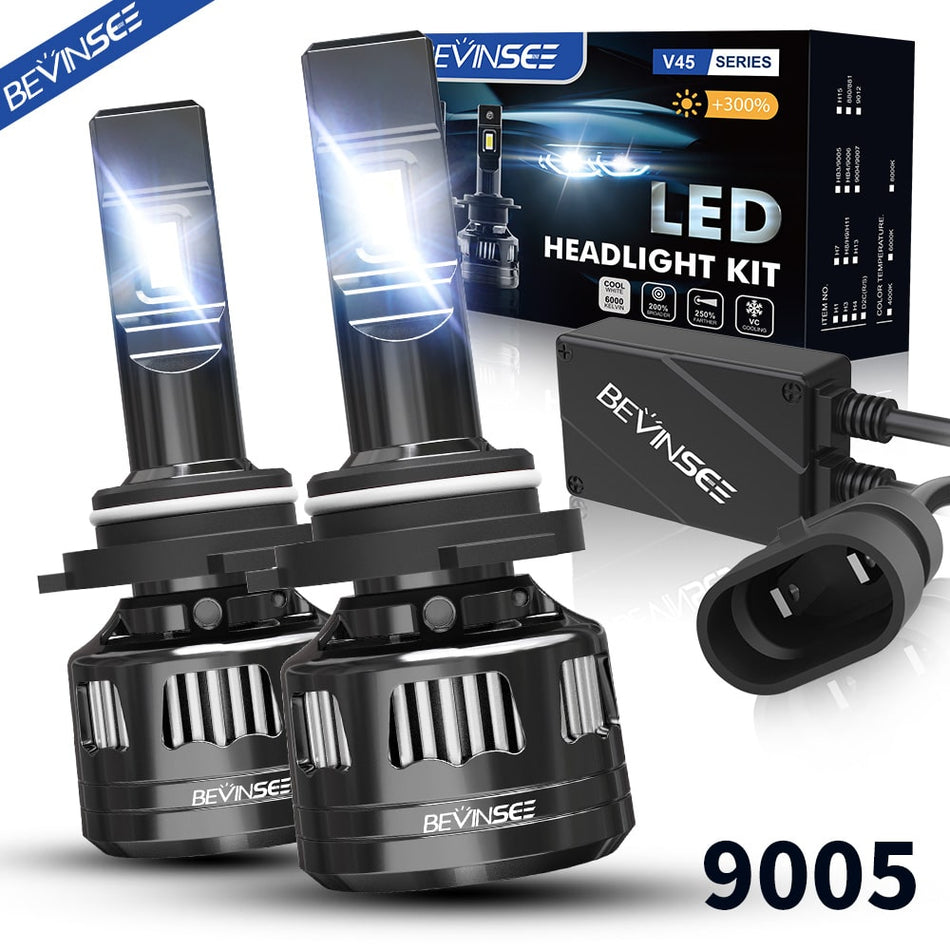 Bevinsee HB3 9005 LED Car Headlight Bulb 6000K 120W 22000LM White Light