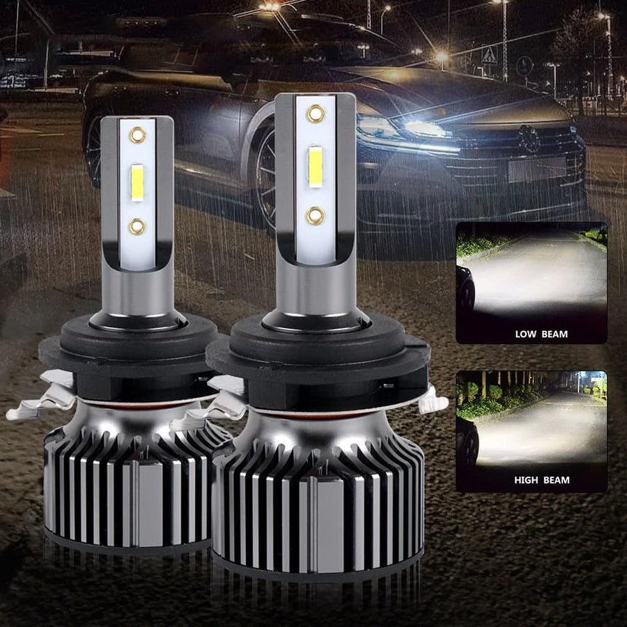 BEVINSEE H7 LED Headlight Bulbs Low Beam 10000LM 6000K White Lamp