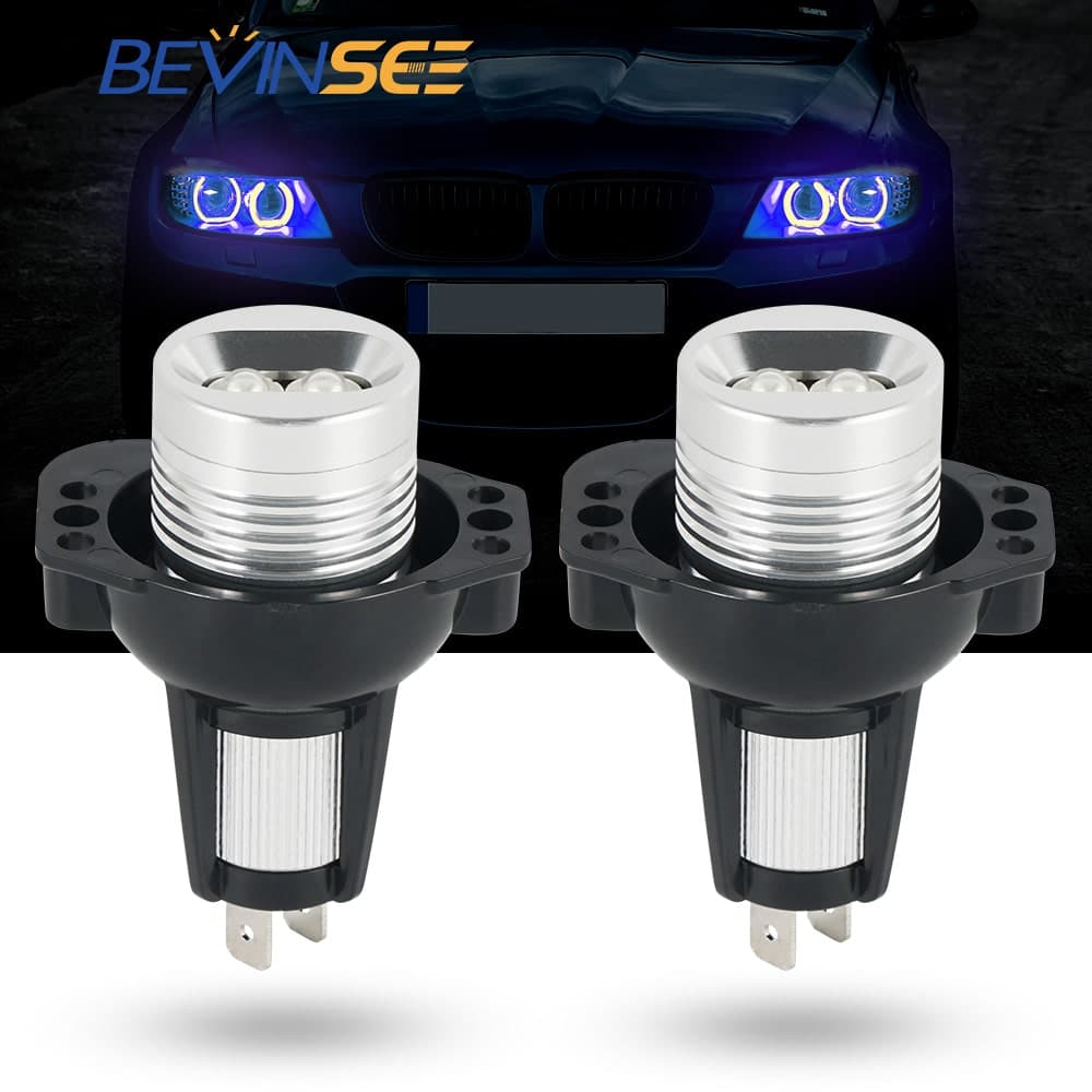 For BMW 3 E90 E91 Angel Eyes Halo LED Marker Lights Bulb Canbus Error Free  White